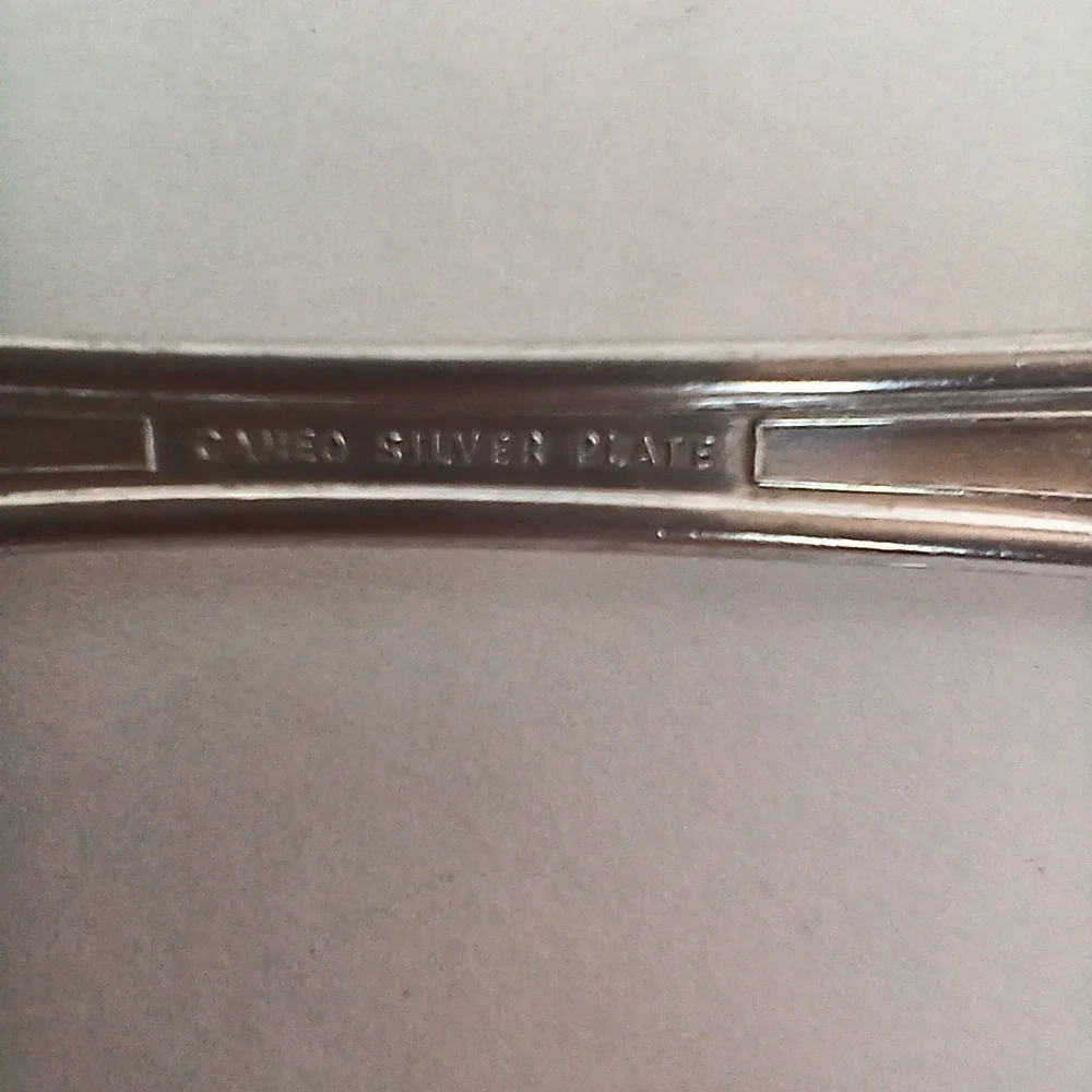 4pc Cameo Silver Plate Teaspoon No Monogram Vintage‎